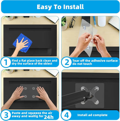 Wall Mounted Monitor Holder – Acrylic Stand for 17–32 Inch Screens