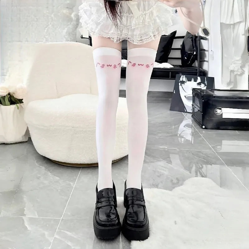Cartoon Thigh High Socks for Women – 2 Pair Set