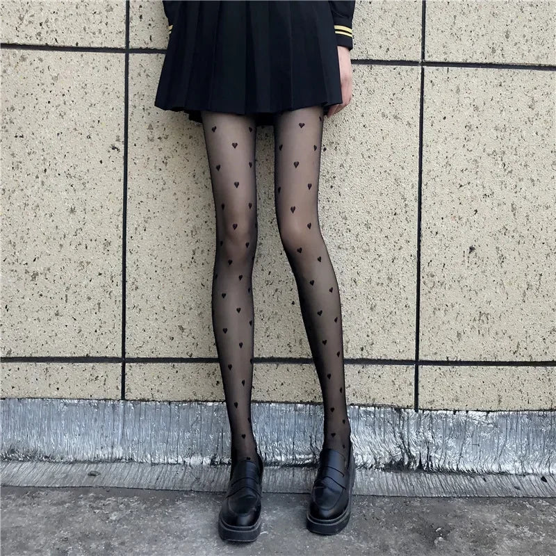 Thigh High Stockings for Women – Lace Black White Socks