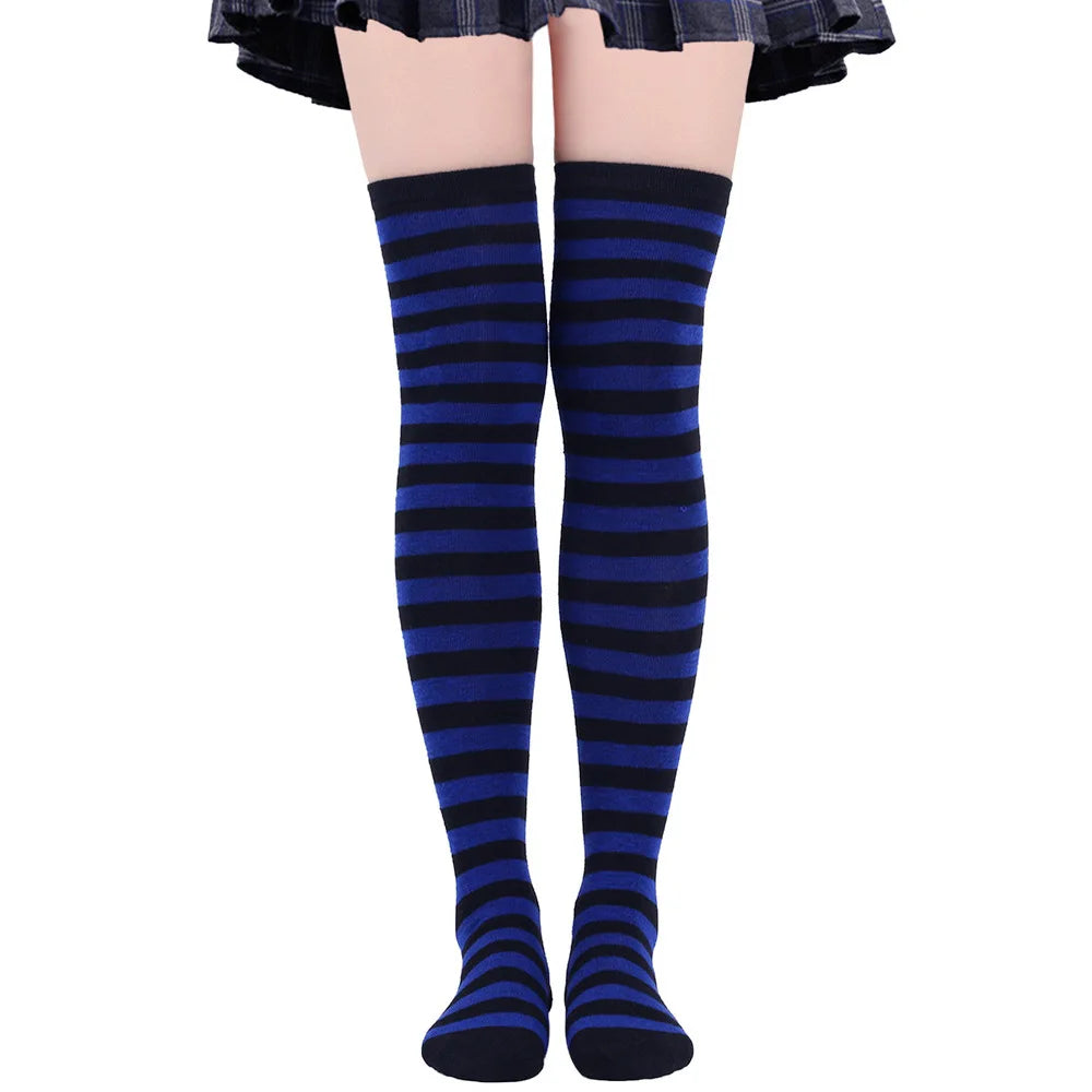 Striped Over the Knee Socks – Long Pinstripe Style