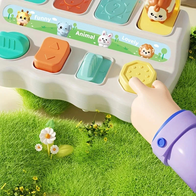 Montessori Pop Up Toy – Animal Learning Box for Kids