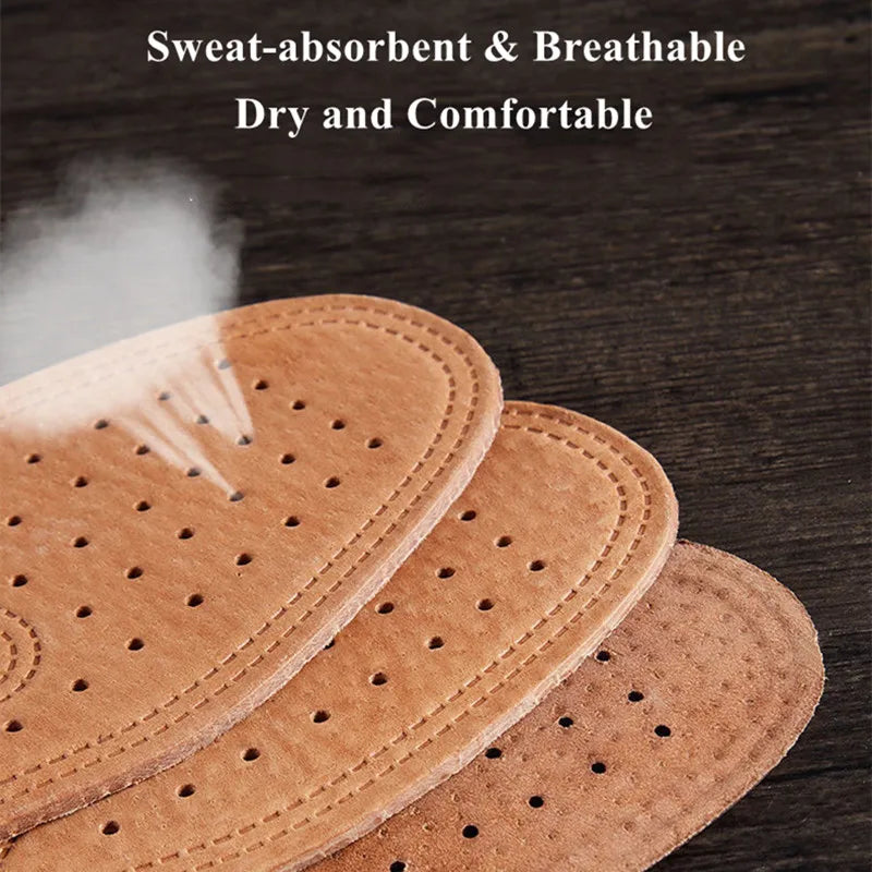 Cowhide Insoles – Leather Shoe Inserts for Boots & Sports Shoes