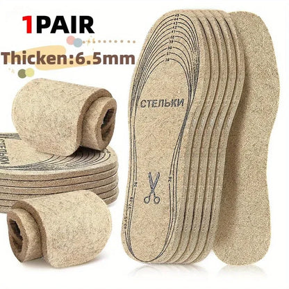Warm Wool Insoles – Soft Winter Shoe Inserts