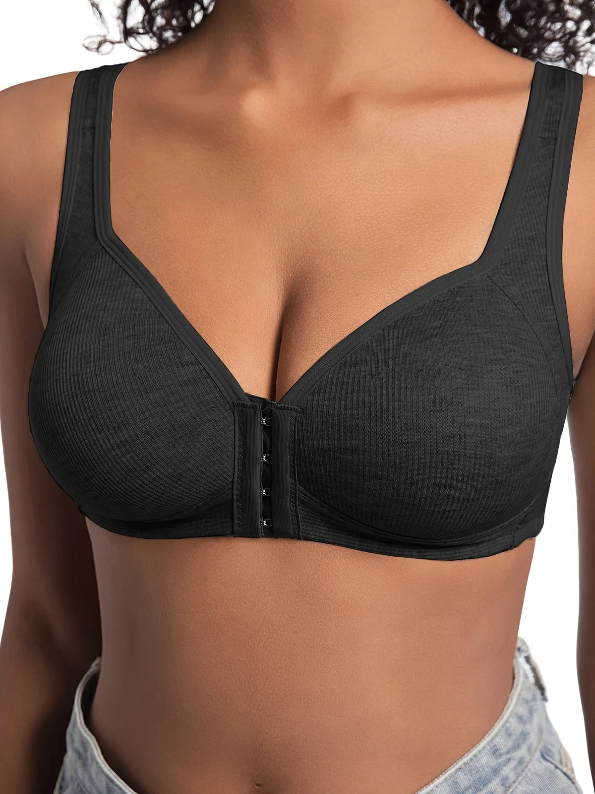 Wireless Front Closure Bra – Full Coverage Wire-Free Support