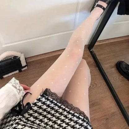 Polka Dot Tights for Women – Vintage Sheer Pantyhose