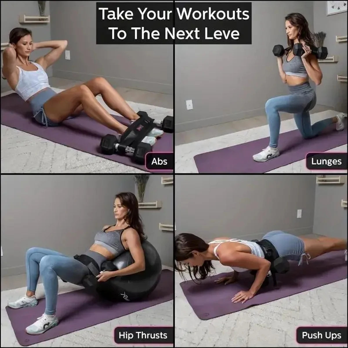 Weighted Waist Belt – Adjustable Hip Bridge Belt for Home Workouts