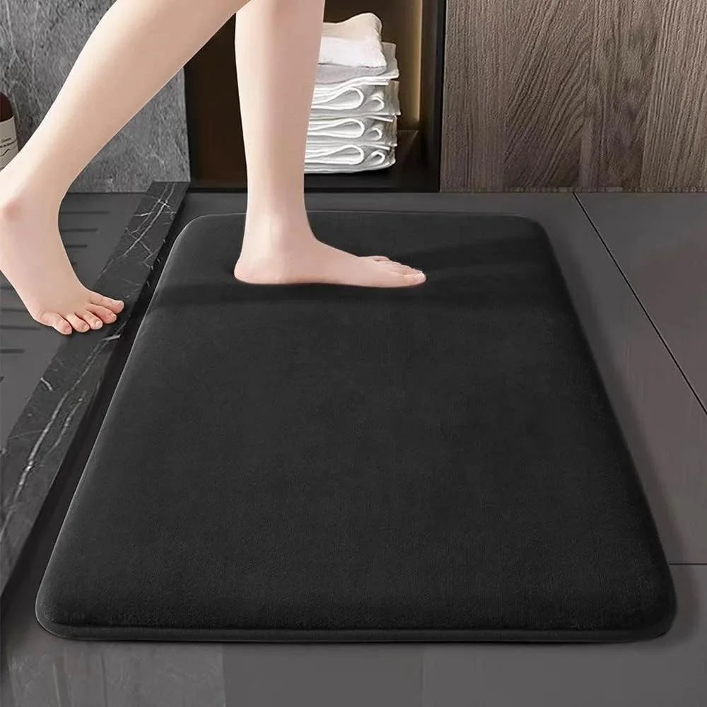 Bathroom Bath Mat Absorbent Coral Velvet Non Slip Floor Mat
