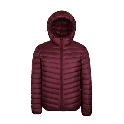 Down Jacket Men's 2024 New 90% White Duck Down Super Light Down Jacket Men's Lightweight Thermal Coat Hooded Feather Coat