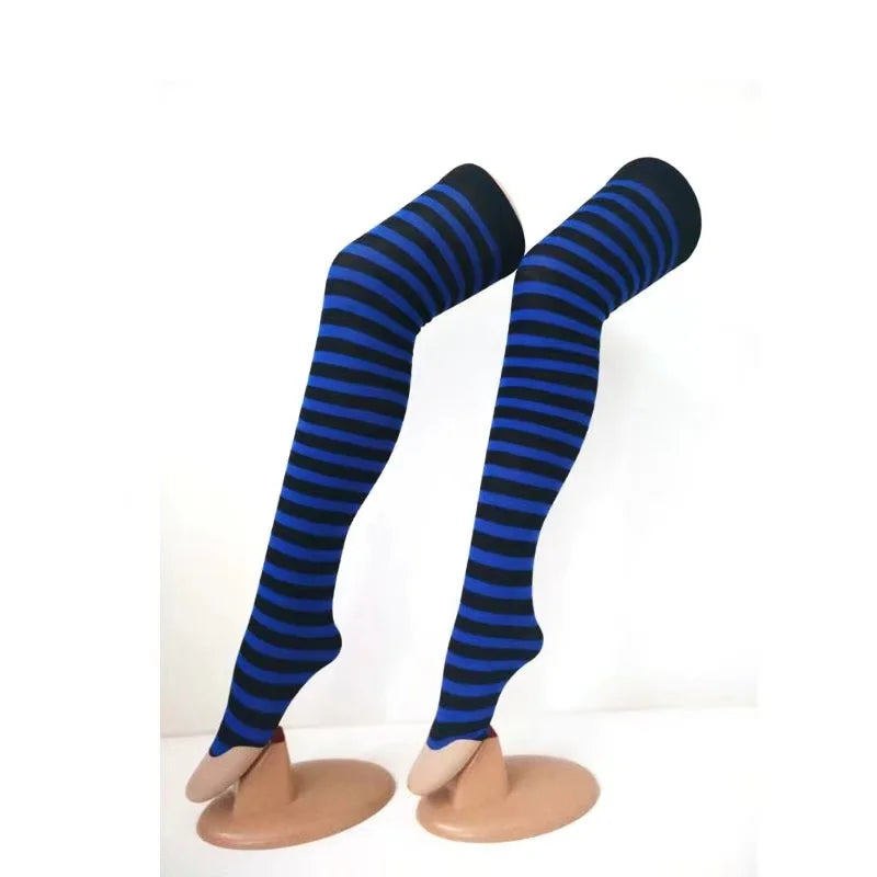 Over the Knee Stockings for Women – Striped Long Socks