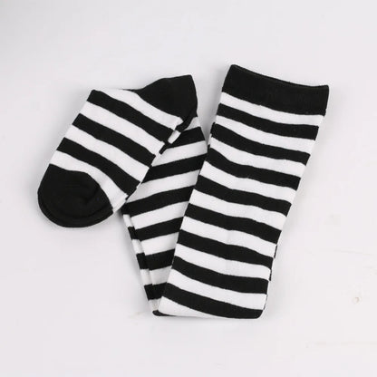 Women's Striped Over Knee Socks – Long Pinstripe Stockings