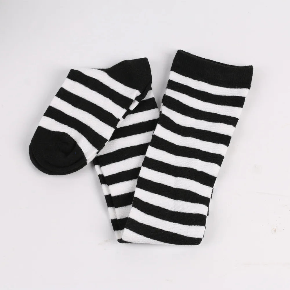 Striped Over the Knee Socks – Long Pinstripe Style