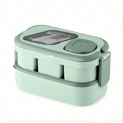 Stackable Bento Box Leak-Proof Lunch Container With Spoon & Fork
