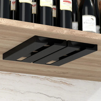 Wine Glass Holder Wall Mounted No-Tools Stemware Storage Rack
