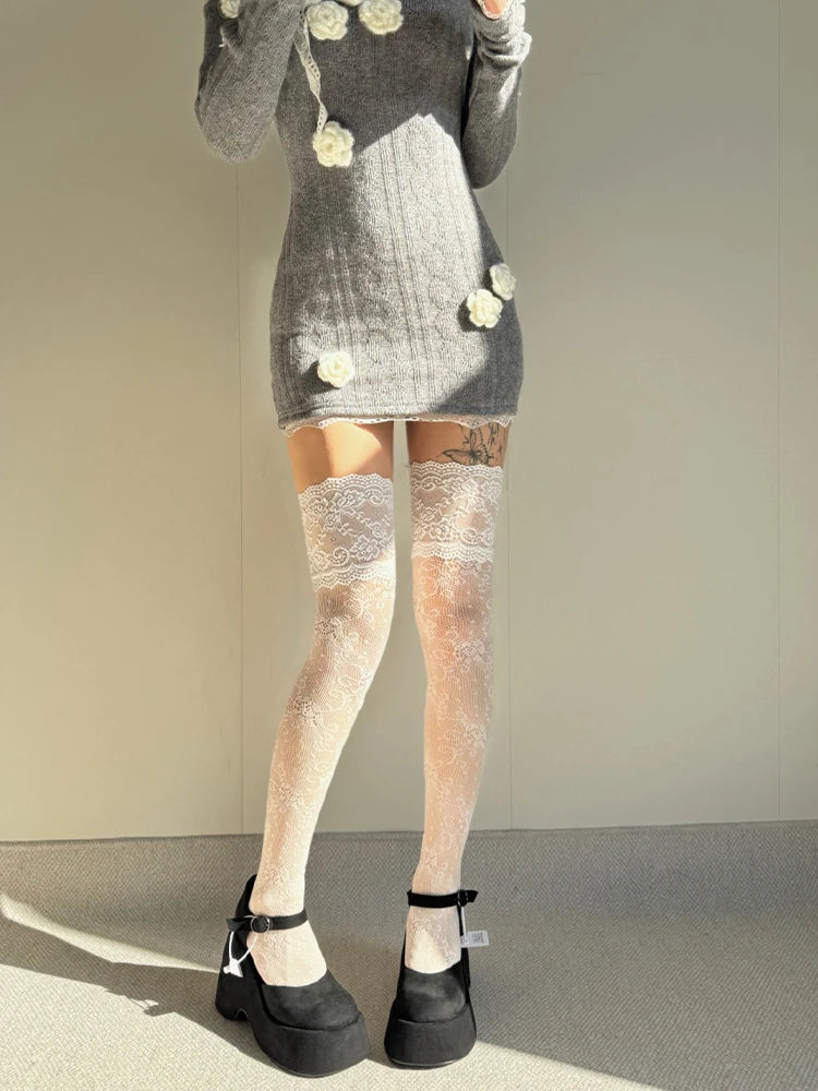 Fishnet Thigh High Socks