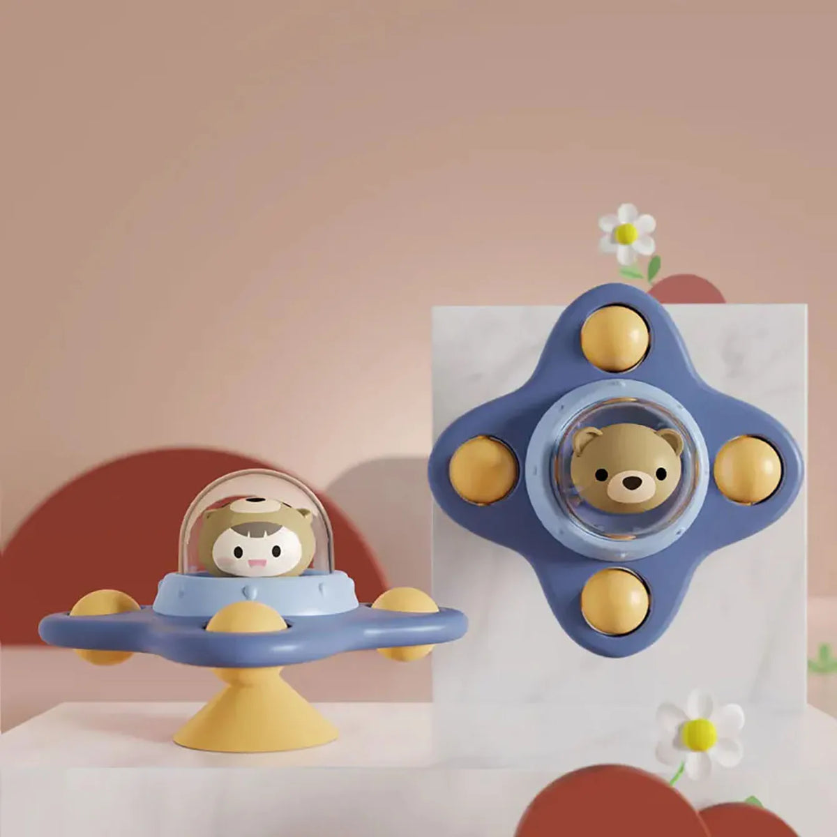 Baby Bath Spinner Toy – Suction Cup Sensory Bath Toy