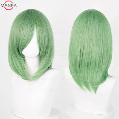 40cm Medium Basic Anime Cosplay Wig Bang Blond  Black White Red Pink Green Brown Gold Blue Heat Resistant Synthetic Hair Wigs