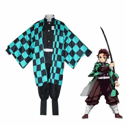 Anime Kamado Tanjirou Cosplay Costume Halloween Cosplay Cartoon Costume For Adult Gifts