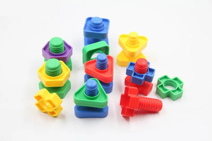Screw Building Blocks – ABS Nut Shape Construction Set