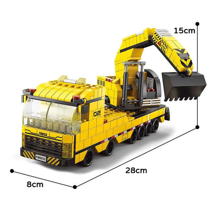 Construction Vehicle Building Set – 6-in-1 Engineering Truck Blocks