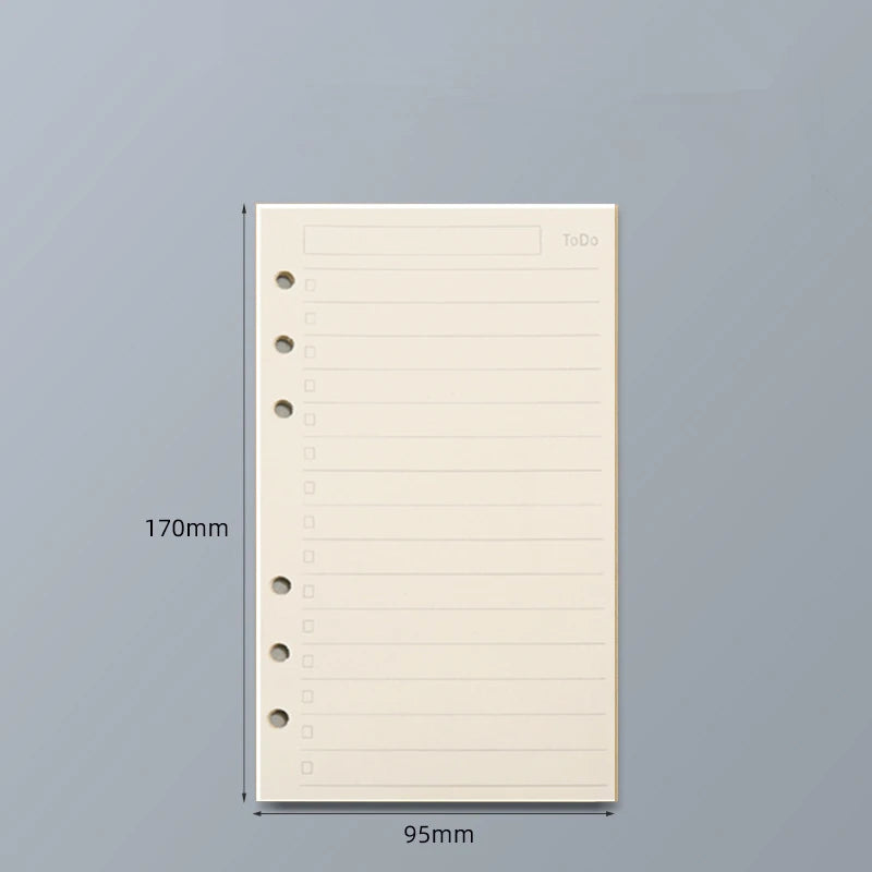 Loose Leaf Notebook Refill – A5 A6 A7 Lined, Blank & Grid Paper