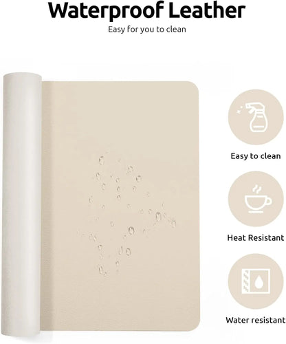 Large Desk Mat – PU Leather Mouse Pad & Desk Protector