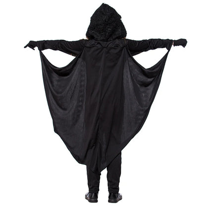 Purim Bat Jumpsuit For Girl Costume Creepy Vampire Animal Spooktacular Outfit Cosplay Carnival Halloween Fancy Party Dress