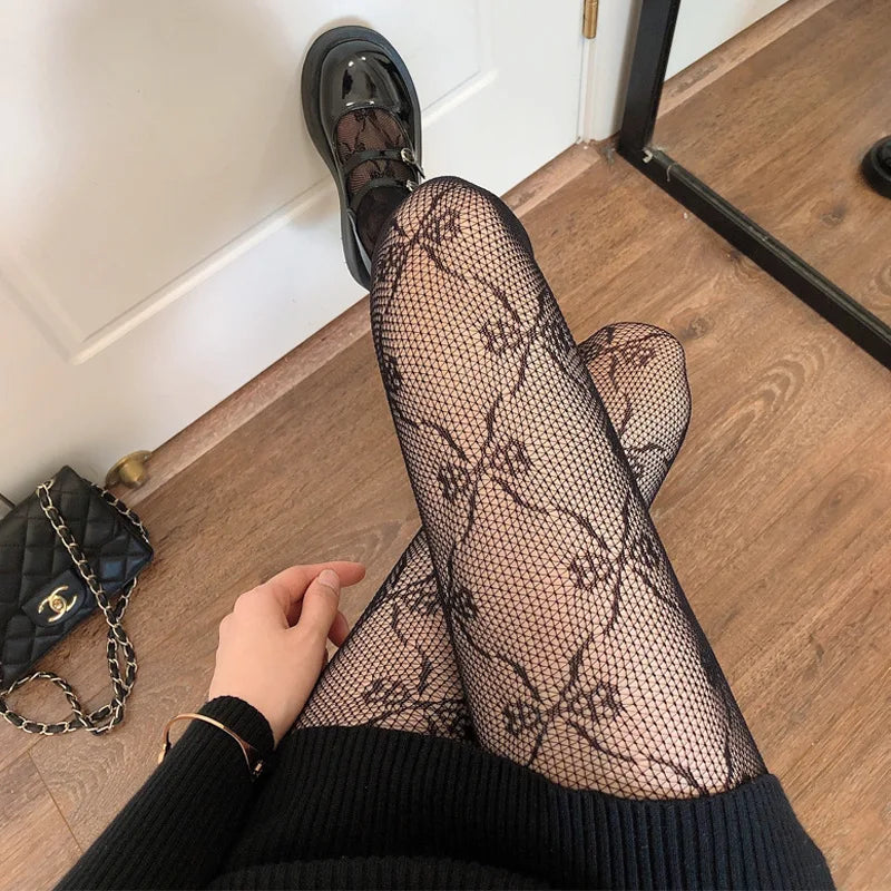 Fishnet Tights for Women – Retro Mesh Fashion Hosiery