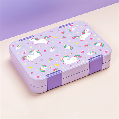 Kids Lunch Box, Divided Bento Box, Leakproof Microwave Food Container