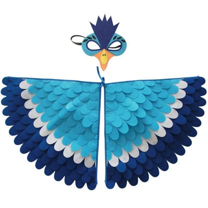 Cute Felt Cloth Halloween Cloak with Mask Bird Wings Owl Halloween Children Costume Robe Cosplay Cape Mask Set Costume Ball