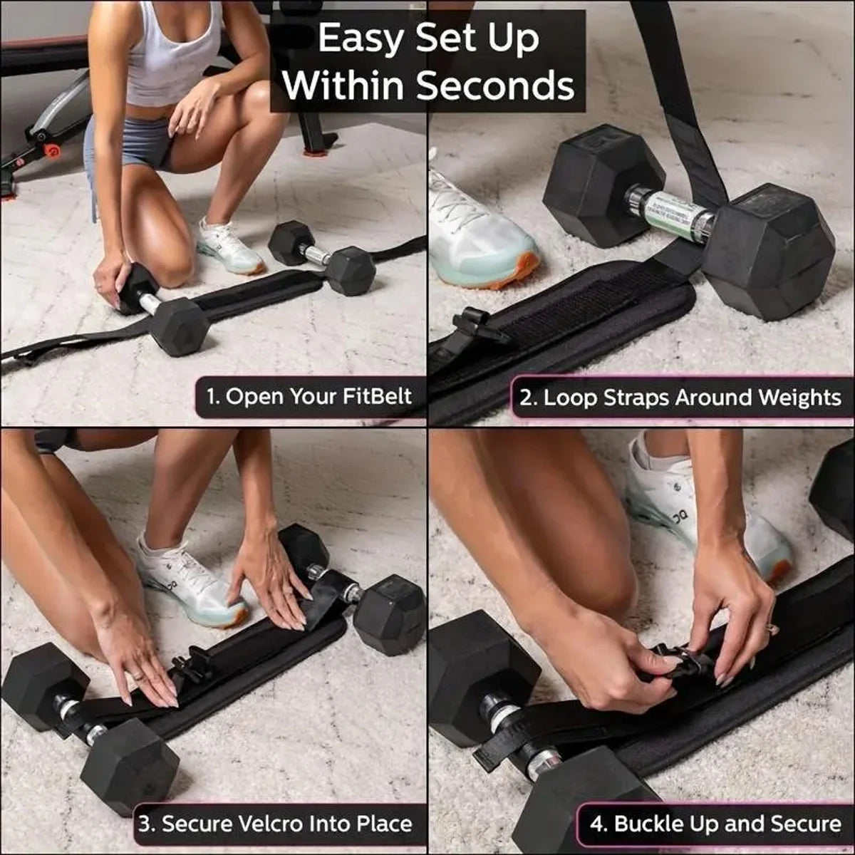 Weighted Waist Belt – Adjustable Hip Bridge Belt for Home Workouts