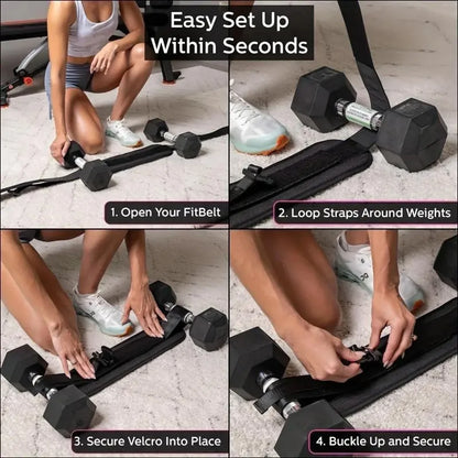 Weighted Waist Belt – Adjustable Hip Bridge Belt for Home Workouts