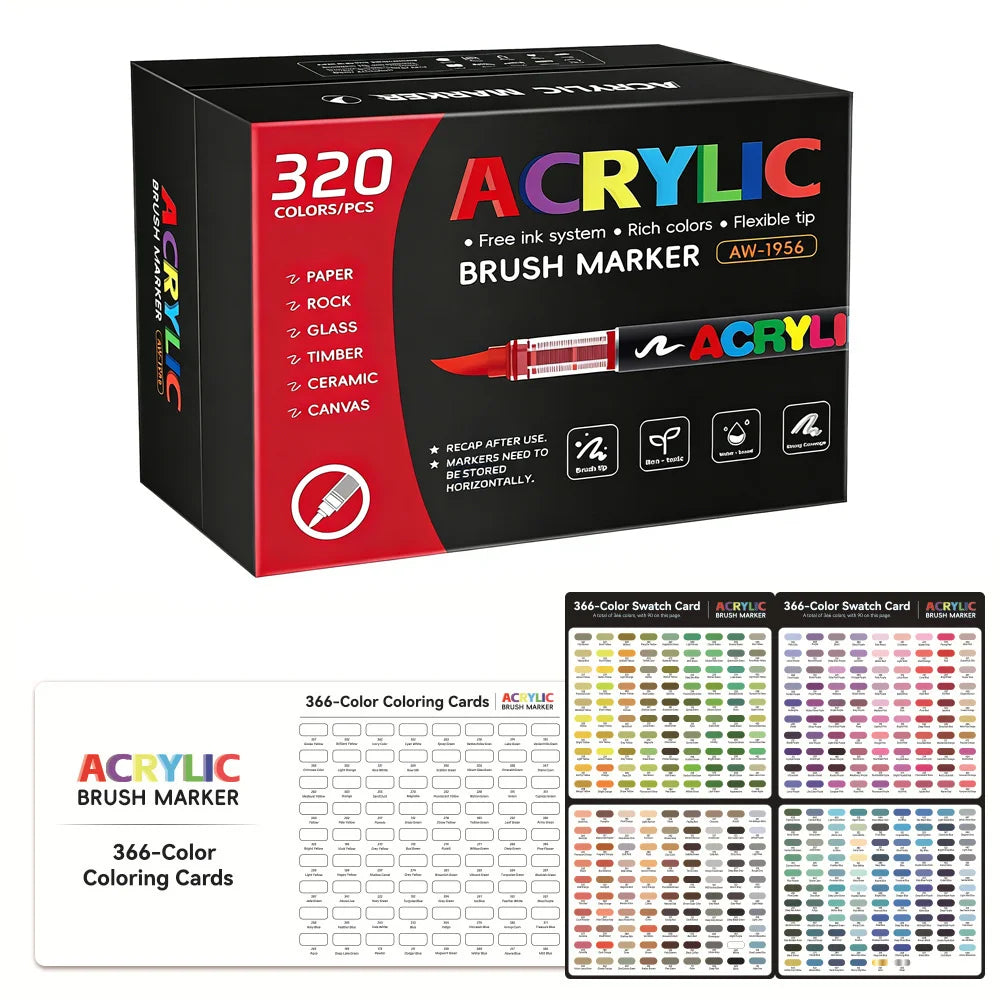 Acrylic Paint Markers – Brush Tip Pens for Wood, Rock & Canvas