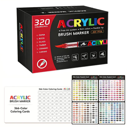 Acrylic Paint Markers – Brush Tip Pens for Wood, Rock & Canvas