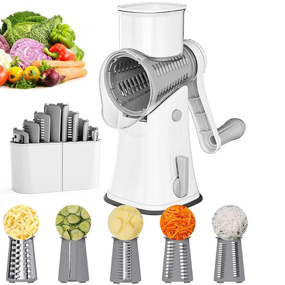 5 in 1 Rotary Cheese Grater Vegetable Slicer Shredder