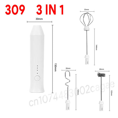 Mini Milk Frother – USB Rechargeable 3-Speed Coffee Whisk
