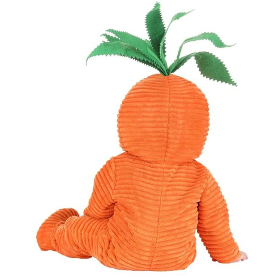 Baby Orange Appliques Costume, Long Sleeve Hooded Jumpsuit with Shoe Covers Halloween Cosplay Costume