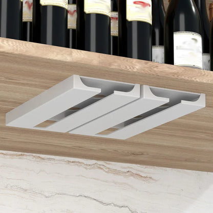 Wine Glass Holder Wall Mounted No-Tools Stemware Storage Rack