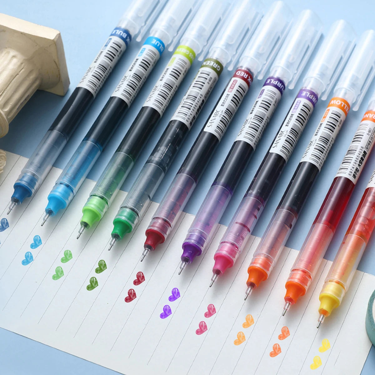 Gel Pens 10-Pack – 0.5mm Color Pens for Writing, Notes & Drawing