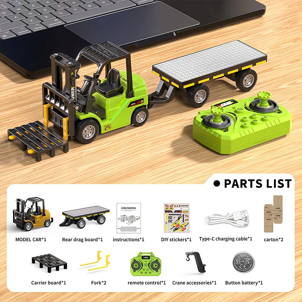 Remote Control Construction Vehicle – 1:64 Crane & Forklift