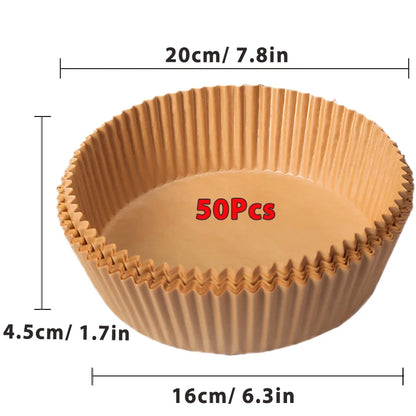 Air Fryer Paper Liners Disposable Round Parchment Baking Sheets