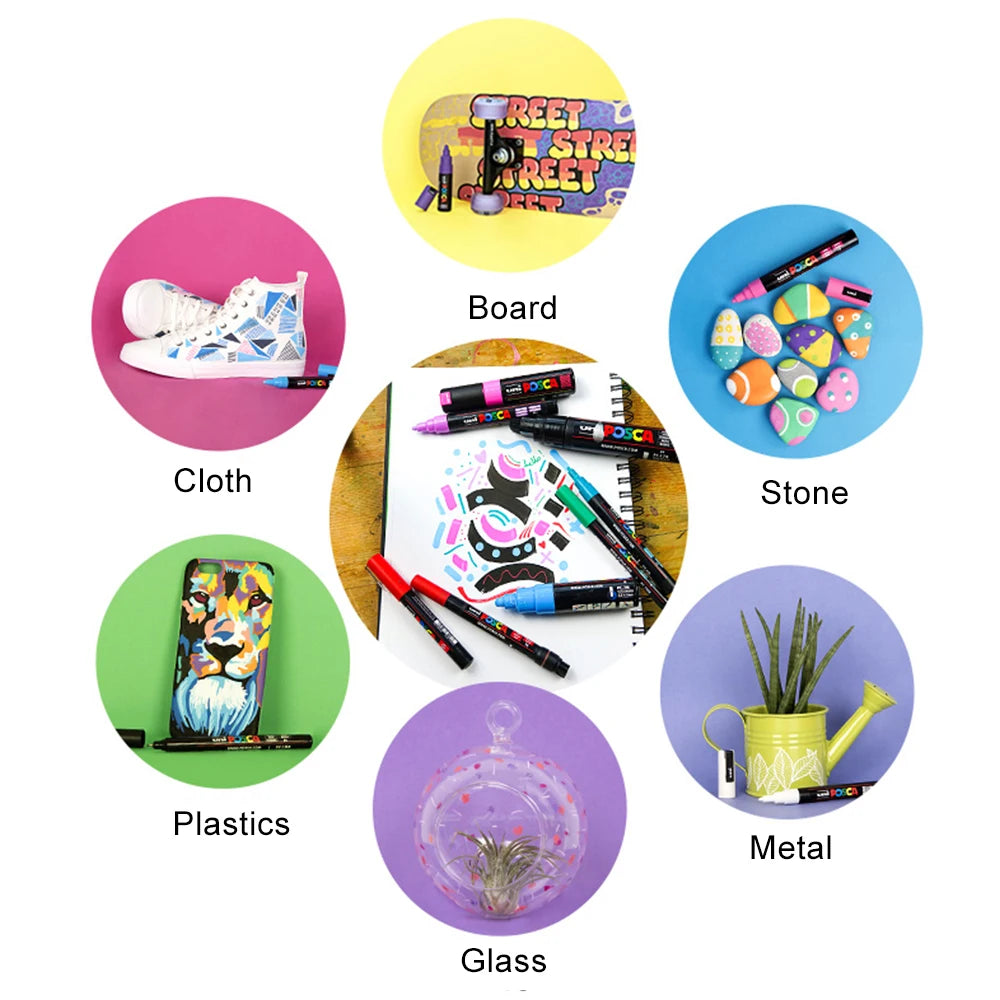 Acrylic Paint Markers – Permanent Art Pens for Rock, Glass & Fabric