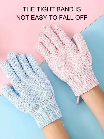 Exfoliating Shower Glove 5-Finger Bath Scrubbing Glove