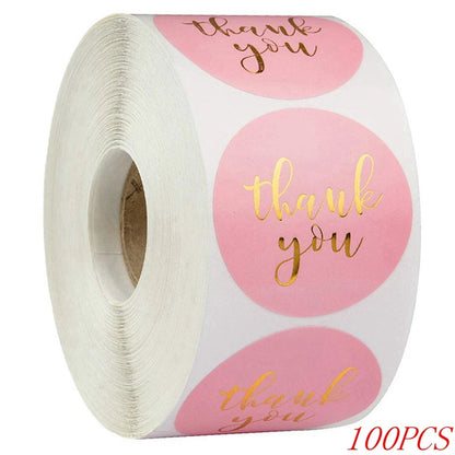 Thank You Stickers – 1 Inch Blue Envelope Sealing Labels