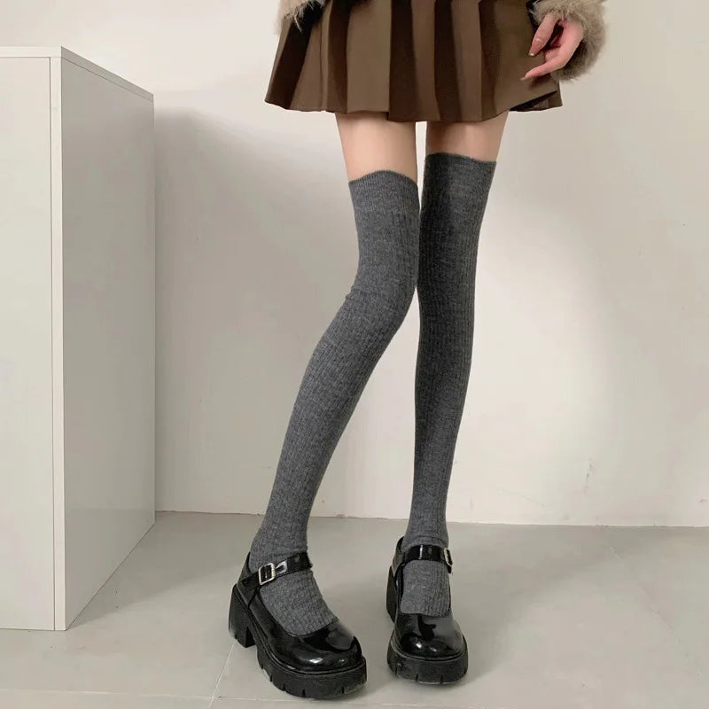 Women’s Knee High Socks – Classic Striped Cotton Style
