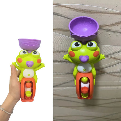 Waterwheel Bath Toy for Kids Frog Bird Shower Water Play Toy