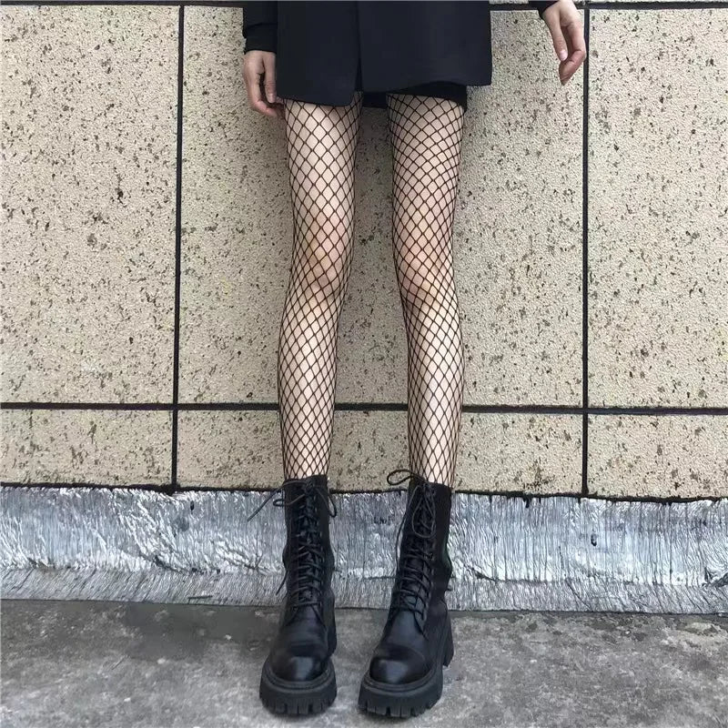 Fishnet Tights – Women’s Black High Waist Mesh Stockings