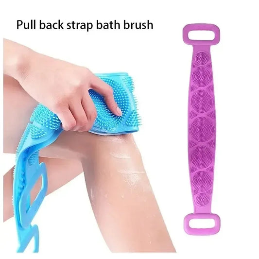 Silicone Back Scrubber Shower Belt Body Exfoliating Brush