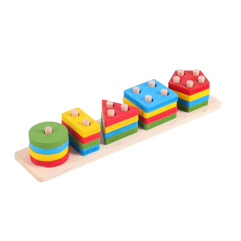 Wooden Shape Matching Toy for Kids