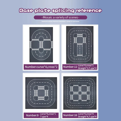 Building Block Base Plates – City Road Construction Set