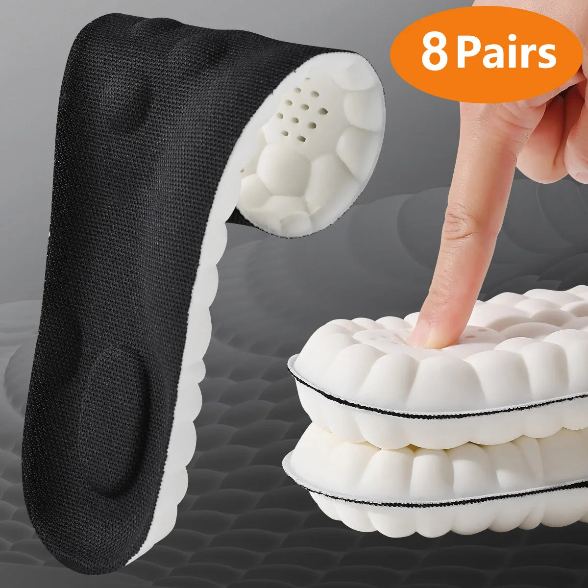 Sports Insoles Latex Cushion Arch Support Shock Absorbing Inserts